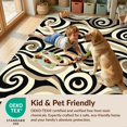 thumbnail image 4 of Design&I 4'x6' Washable Area Rug Snag-Free Skid-Resistant Medium Abstract Geometric Flowing Curves Rhythmic Lightweight Minimalist for Home Office, Under Desk, 4 of 7