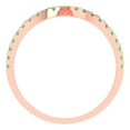 thumbnail image 5 of 0.1725 ctw Wedding Band for Women - 18K Rose Gold Simulated Green Diamond Stackable Eternity Ring, 5 of 6