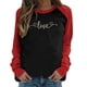 thumbnail image 1 of Camiseta de manga larga con estampado de día de San Valentín a juego de color raglán con cuello redondo informal para mujer Fridja  czfsfas105, 1 of 3