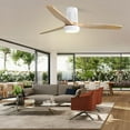 thumbnail image 4 of Sofucor 52 In Ceiling Fan Flush Mount Modern Wood Blades With Light Remote - 6 Speed, LED, 4 of 9