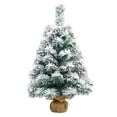 thumbnail image 1 of 2 ft Flocked Pine Artificial Christmas Tree,Christmas Tree Desktop Christmas Lighting Decoration 30 Lights Christmas Tree Christmas Decoration Snowy Christmas Tree, 1 of 6
