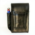 thumbnail image 3 of Genuine Leather Cigarette Carrying Case Hard Smoke Pack Holder Flip-Top Lighter Holder, 3 of 9