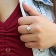 thumbnail image 2 of 1.20 CTW Moissanite Oval Solitaire Engagement Ring in 925 Sterling Silver, Promise Ring, Giorgio Bergamo Size 9, 2 of 5