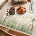 thumbnail image 3 of Spring Botanical Placemats Set of 8 Modern Watercolor Leaf Plant Place Mats Indoor Wipeable Table Mats Washable Cloth Dining Table Placemats for Kitchen Holiday Party Home Decor 13x19 Inch, 3 of 9