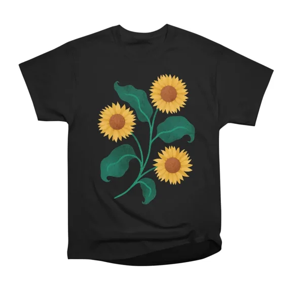 Golden Sunflowers T-Shirt Tee Gift For Him Merch For Her Apparel For Friend
