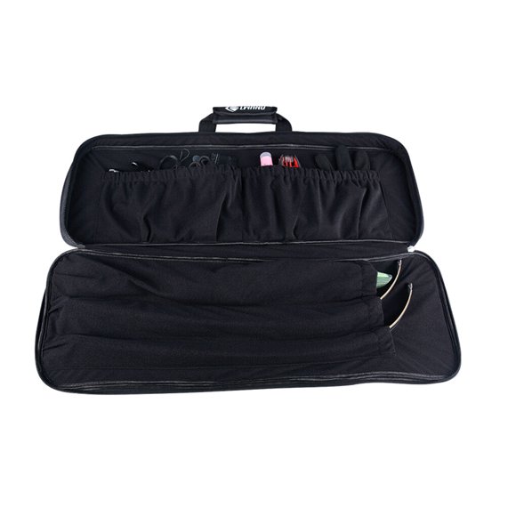 thinsony Bow Carry Bags Great Quality Wear-resistance Takedown Bow Case Detachable Pockets Fully Padded Inside and Outside Archery Case Black and Blue