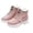 Pink, variant on Fleece Lined High Top Sneakers Women Winter Warm Plush Thermal Ankle Boots With Side Zipper Pocket And Chic Platform Outdoor Shoes Beige Size 5