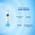 thumbnail image 3 of NIVEA Fresh Natural deodorant spray for women, 48h long-lasting freshness, 150 ml each, 6-pack, 3 of 4