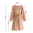 thumbnail image 4 of Cotton Linen Apron Ladies Long Sleeve Apron Gardening, Painting, Baking, Home Cooking Apron - Caramel, 4 of 6