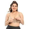 thumbnail image 4 of Monfince Women's Full Figure Front Closure Wirefree Back Support Posture Bra, 4 of 12