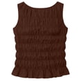 thumbnail image 2 of TrendOFT Summer Womens Tank Tops Casual Sleeveless Cami Shirt Loose Fit Square Neck Tank Top Coffee XL, 2 of 3