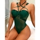 thumbnail image 3 of Lencería de una Pieza con Correa Ajustable para el Hombro y Cuello Halter para Mujer Lencería de Malla de Color Puro de Cintura Alta ANGGREK  Otros, 3 of 8