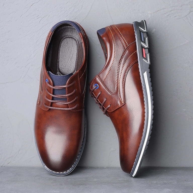 Calceus Mens Leather Dress Shoes - Gatsby shoes - Dress Sneakers - Dress  tennis shoes - Walmart.com