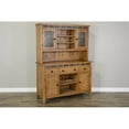 thumbnail image 3 of Pemberly Row 54" Farmhouse Wood Buffet and Hutch in Rustic Oak, 3 of 6