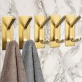 thumbnail image 6 of LNJBABAO 5 Pcs Brushed Gold Wall Hooks for Hanging Coats Hat Towel, 6 of 7