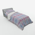 thumbnail image 3 of Ambesonne Pastel Bedding Set 4 Pcs, Vintage Plaid Pattern, Queen, Fuchsia Salmon Pale Blue, 3 of 3