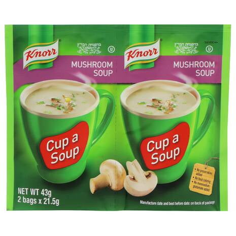 Knorr Kosher Instant Soup Cup Mushroom (24 Pack) 1.52 oz