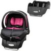 Evenflo Advanced Embrace DLX Infant Car Seat with SensorSafe, Kona, with BONUS Car Seat Base