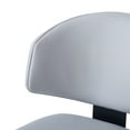 thumbnail image 6 of Lennox Modern PU Upholstered Dining Chairs with Crescent Backrests and Metal Legs, Grey, Set of 2, 6 of 8
