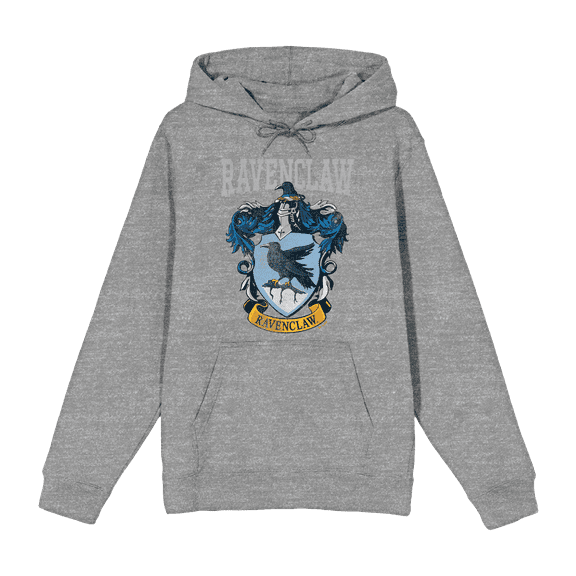 Harry Potter Ravenclaw Crest Long Sleeve Adult Hooded Sweatshirt-3XL