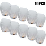 10PCS Wishing Paper Lanterns, Eco Friendly Chinese Lanterns for Wedding, Parties, New Years, Memorial Ceremonies Decoration