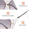 thumbnail image 3 of OULII Unique Sunglasses Rose and Gray Gradient Metal Frame for Sunshine Environment 1 Pair, 3 of 8