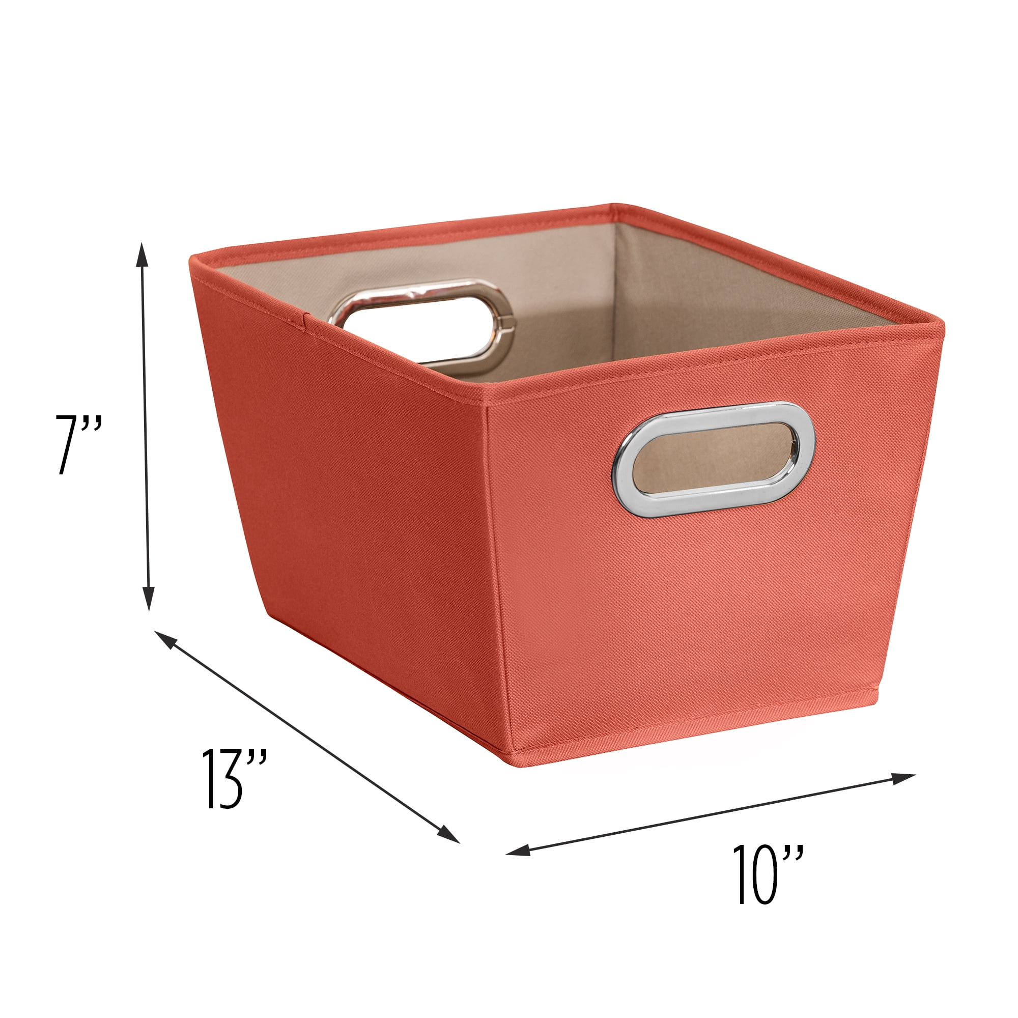 HoneyCanDo Small Storage Bin, Orange