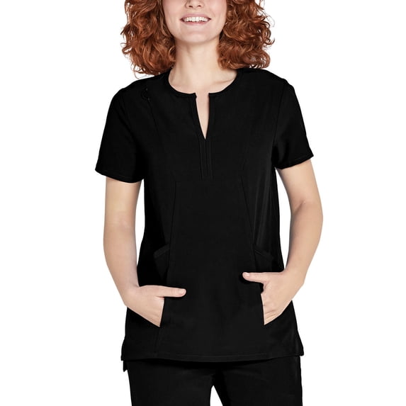 Adar Addition Scrubs For Women - Bib Front Smock Scrub Top