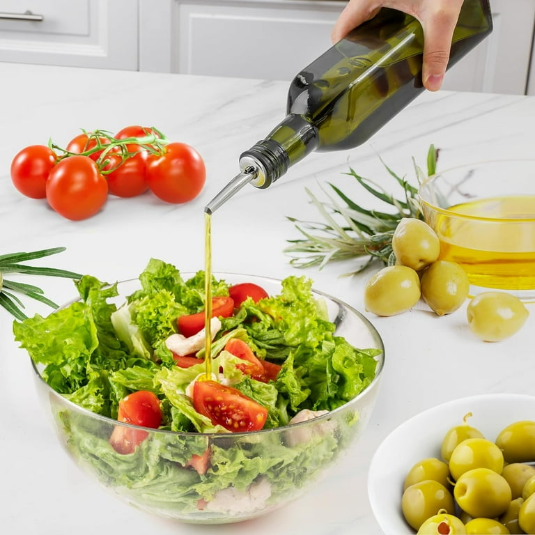 Zulay Kitchen 17 oz Olive Oil Dispenser - Stainless Steel Pourer