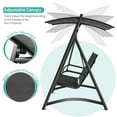 thumbnail image 4 of Gymax 3-Person Patio Adjustable Canopy Swing Chair Outdoor w/ Aluminum Frame, 4 of 8