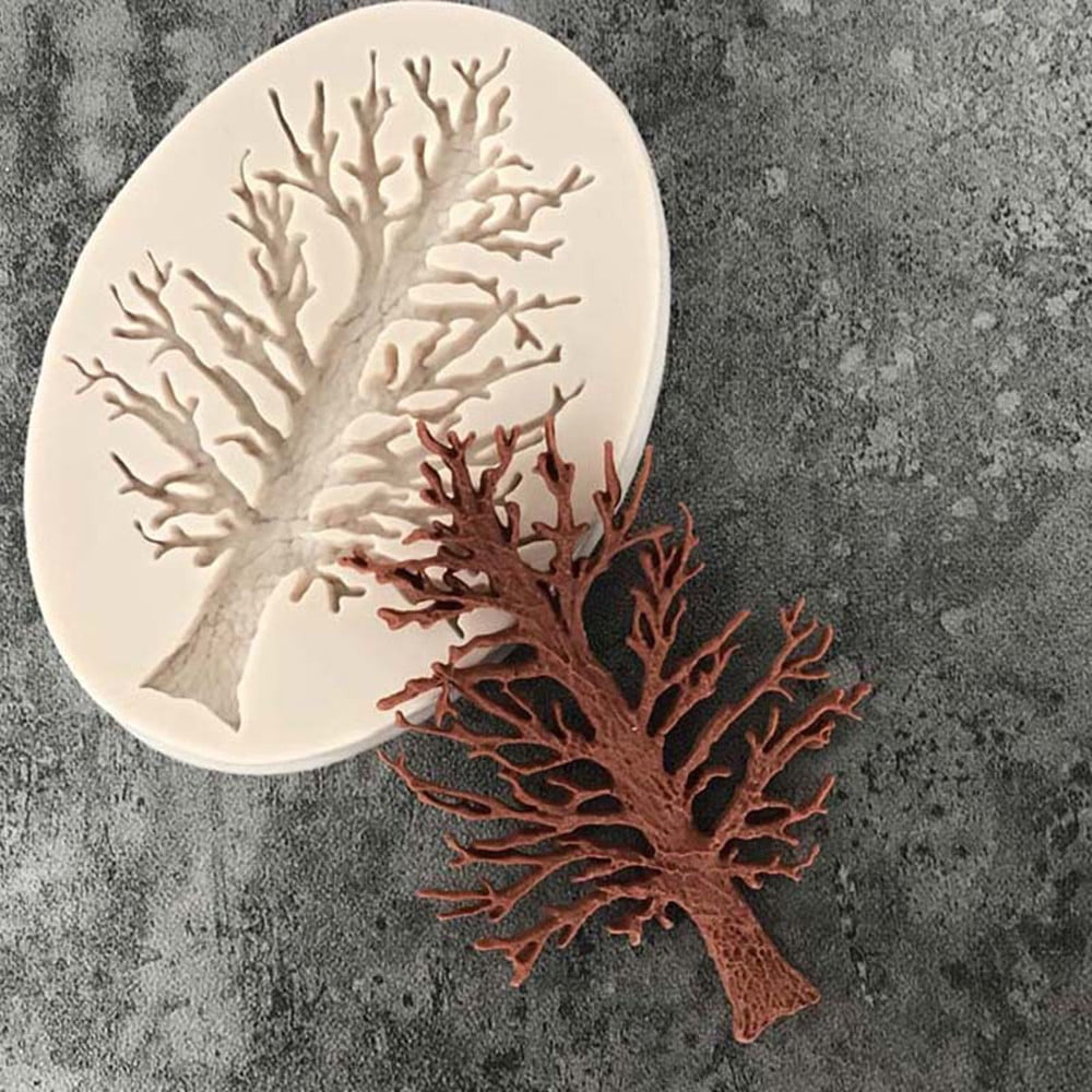 DIY Tree Branch Silicone Mould Chocolate Sugarcraft Fondant Mold Cake Decorating Mold Bakeware Baking Tools Durable and Practical 