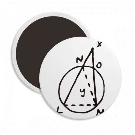 

Trigonometric Mathematics Vector Illustration Round Ceracs Fridge Magnet Keepsake Decoration