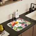 thumbnail image 5 of Yayeee Dish Drying Mat for Kitchen Counter 18" x 24" Microfiber Super Absorbent Coffee Decorative Pad, Pink Raspberries, 5 of 9