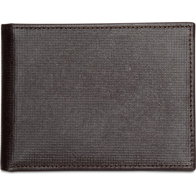 Perry Ellis Mens Saffiano Rfid Bifold Wallet, Marrón, Talla única Perry Ellis plegable