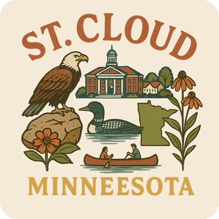 St. Cloud Minnesota Keepsakes Souvenir Vinyl Sticker – Destination Travel Keepsake Collectible (3-Inches Wide)