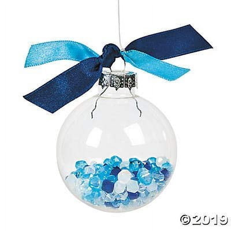 Do It Yourself Clear Glass Round Ornament - Craft Kits - 12 Pieces