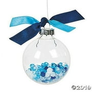 Do It Yourself Clear Glass Round Ornament - Craft Kits - 12 Pieces