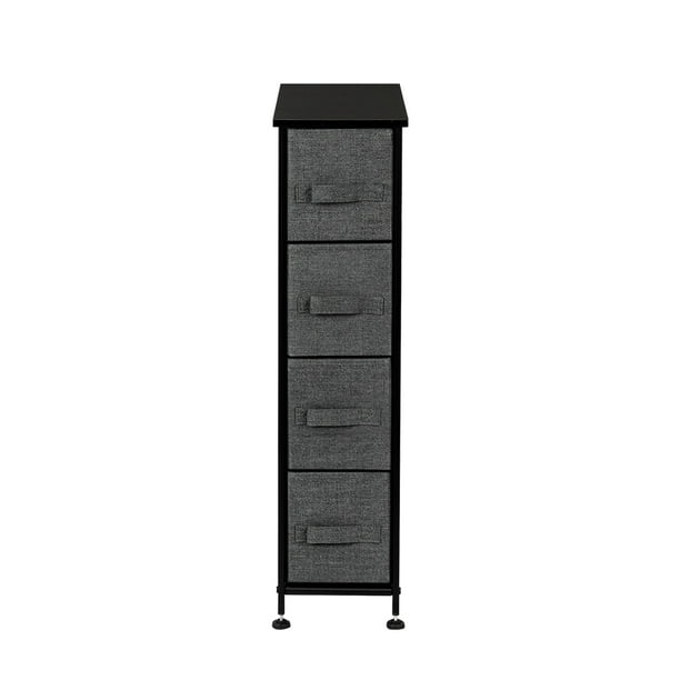 7.9” W Narrow Dresser Storage Unit 4 Drawers Slim Storage Tower for