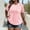 *Pink 02, variant on ClodeEU Womens Summer Short Sleeve Round Neck Pleated Tops,Fashion Casual Loose Fit T Shirt Pink,Womens Plus XL