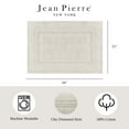 thumbnail image 4 of Jean Pierre Cotton Stonewash Racetrack 21x34 in. Bath Rug, Lt Gray, 4 of 6