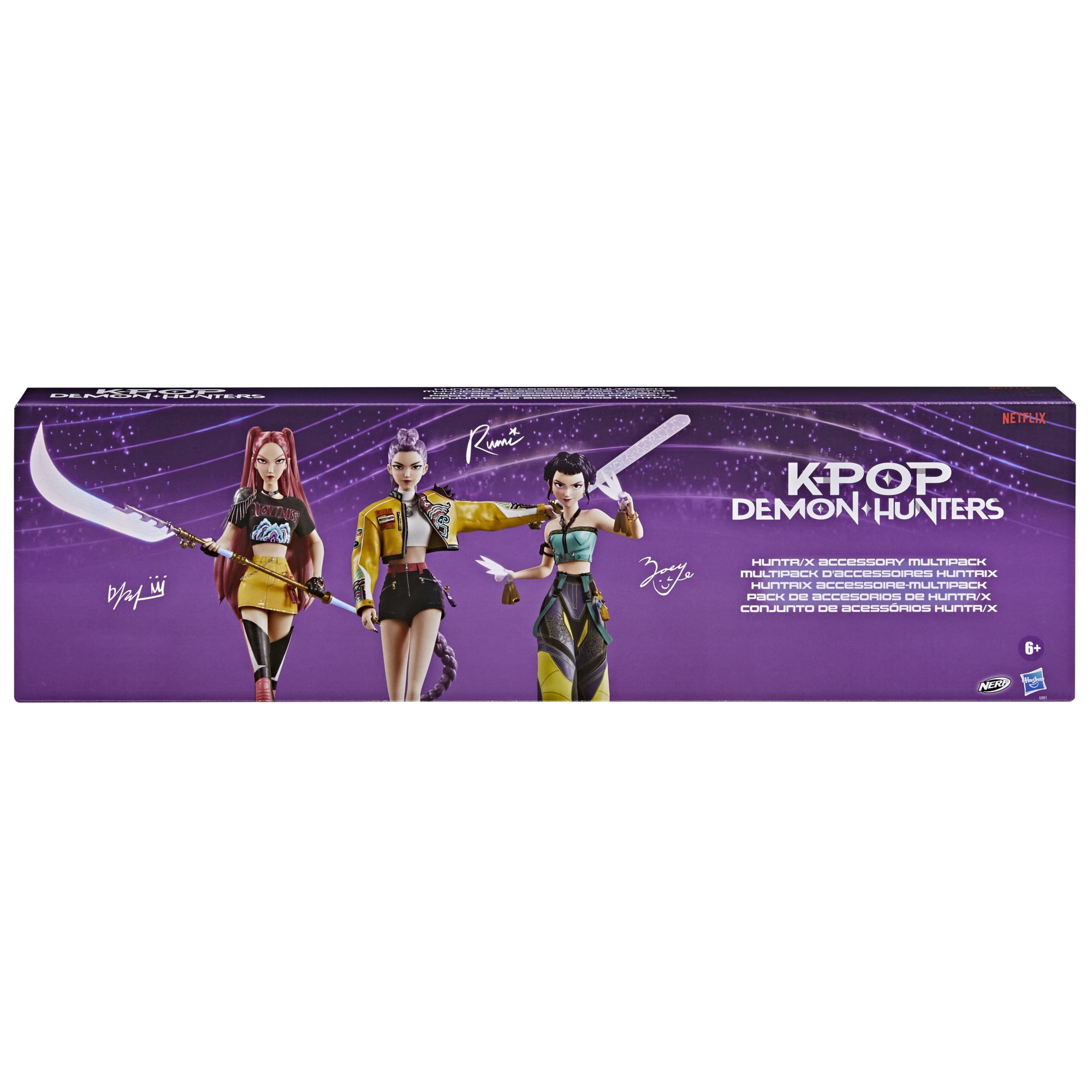 Nerf Netflix Zoey's Spirit Blades, Rumi's Four Tiger Sword, and Mira's Curved Moon Sword, Ages 6 and up