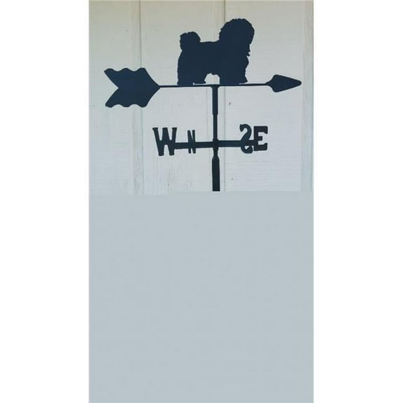 The Lazy Scroll Havanese Garden Mount Weathervane