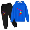 thumbnail image 4 of Conjuntos para niños, chándal, ropa para niños, trajes deportivos de moda para bebés, niños y niñas, sudaderas con capucha y pantalones, ropa para primavera y otoño para niños, 4 of 5