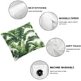 thumbnail image 6 of Acheng Palm Leaves with Lush Branches and Leaves Tropical Jungle Palm Leaves Short Plush Pillowcase Set of 2 White, 6 of 7