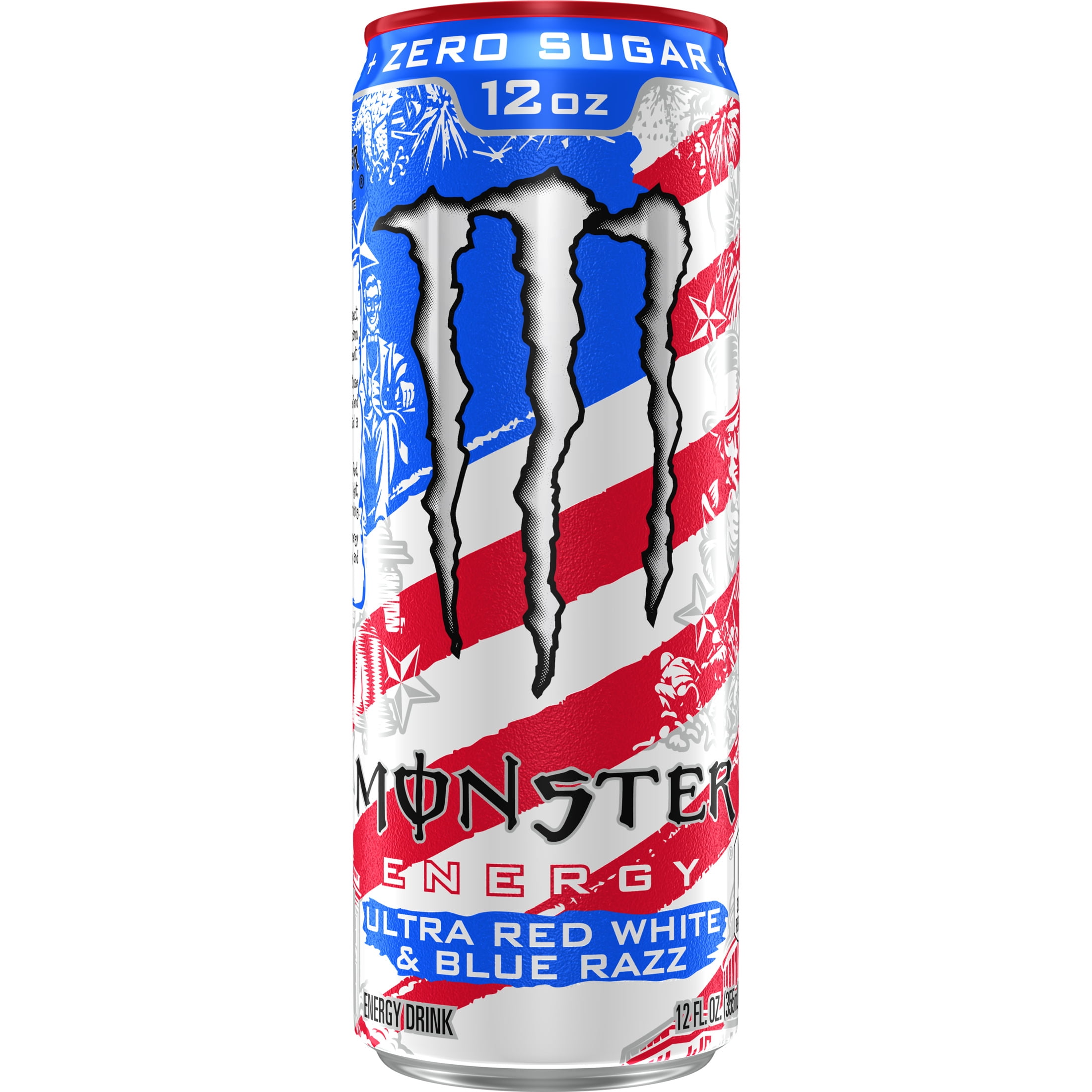 Monster Energy Ultra, Red White & Blue Razz, Sugar Free Energy