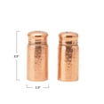 thumbnail image 2 of Creative Co-Op Hammered Stainless Steel Salt & Pepper Shakers, Copper Finish, Set of 2, 2 of 4