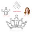 thumbnail image 3 of MasteelfCA 4pcs Mini Tiara Kids Crown Rhinestone Crown Comb for Birthday Party Performance, 3 of 9