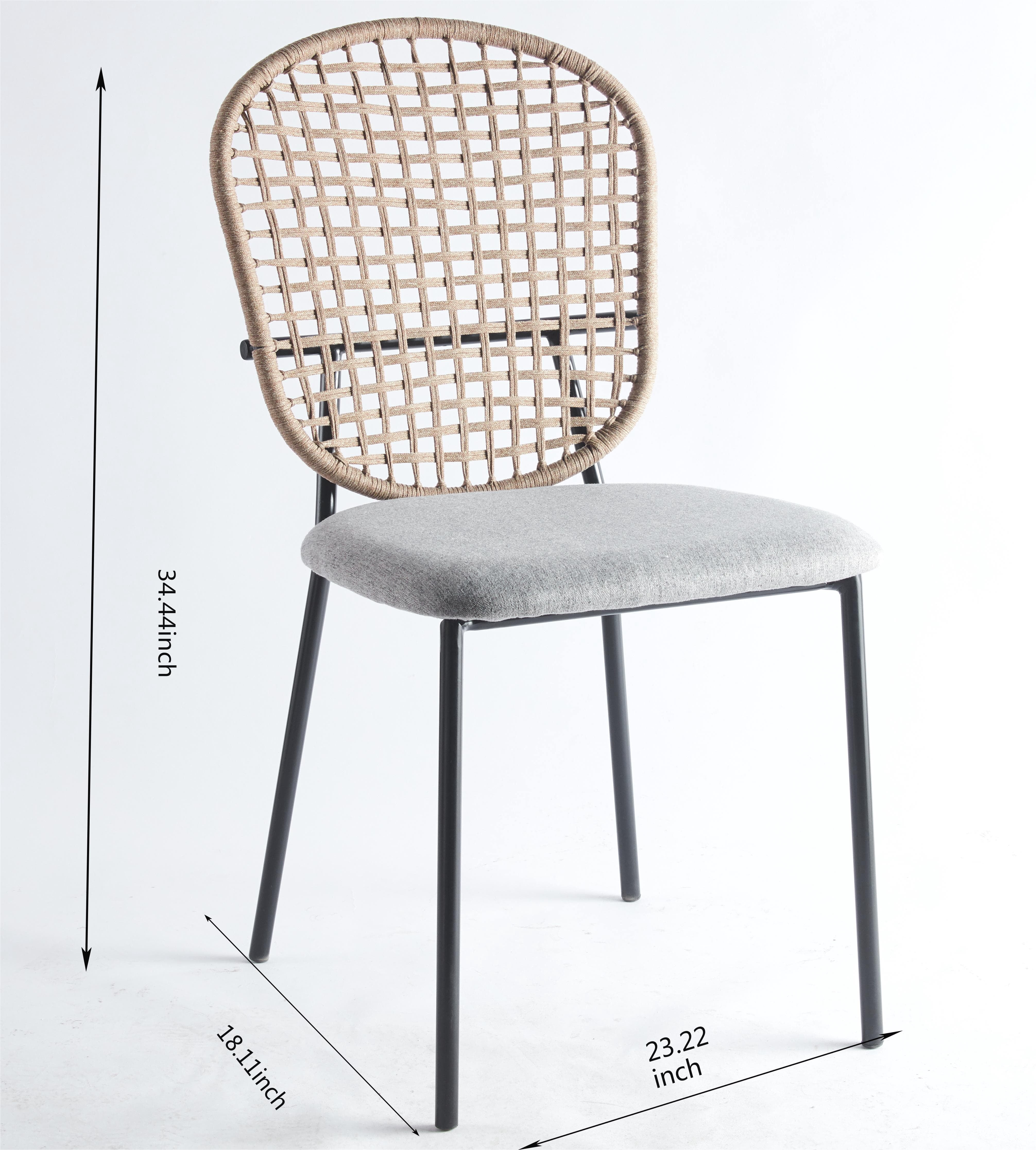 MAYEERTY Modern Sennit Chair Set of 4 Dining Coffee Chair