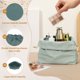 thumbnail image 3 of Uxcell 2 Pcs Bolsa de Maquillaje con Cordón, Bolsa Cosmética de Lona de 4.7" para Mujeres, Organizador de Artículos de Tocador para Viajes, Accesorios de Tocador, Gris Oscuro, 3 of 7