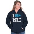 thumbnail image 3 of North Carolina Good Luck Pig Cute Zip Up Hoodie Men's Women's Brisco Brands L, 3 of 6